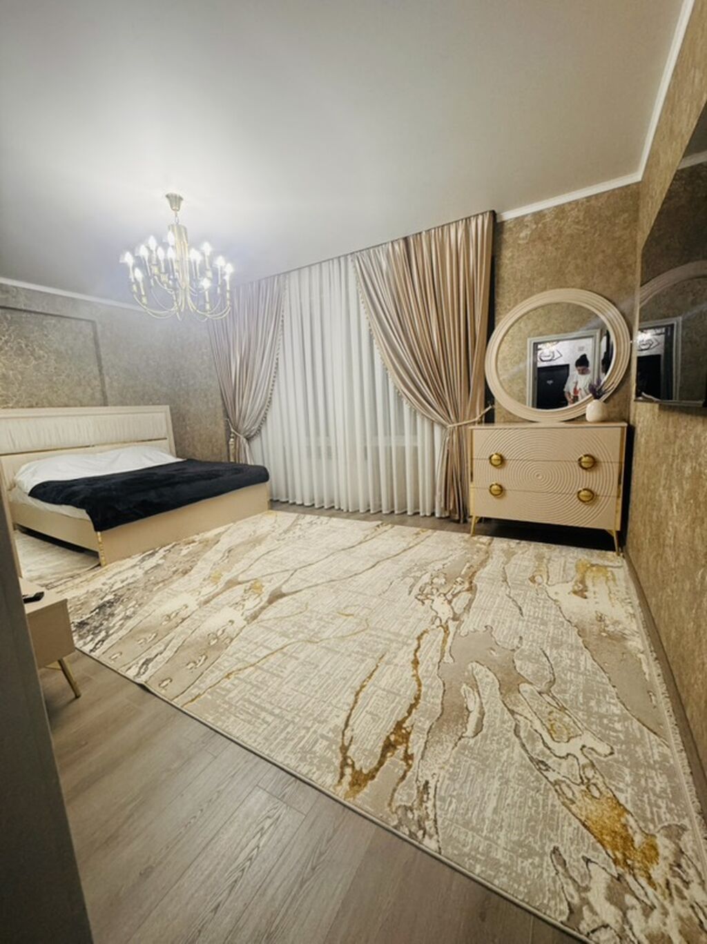 1 комната, 48 м², Тунгуч мкр 9 этаж, Дизайнерский ремонт: фото 3