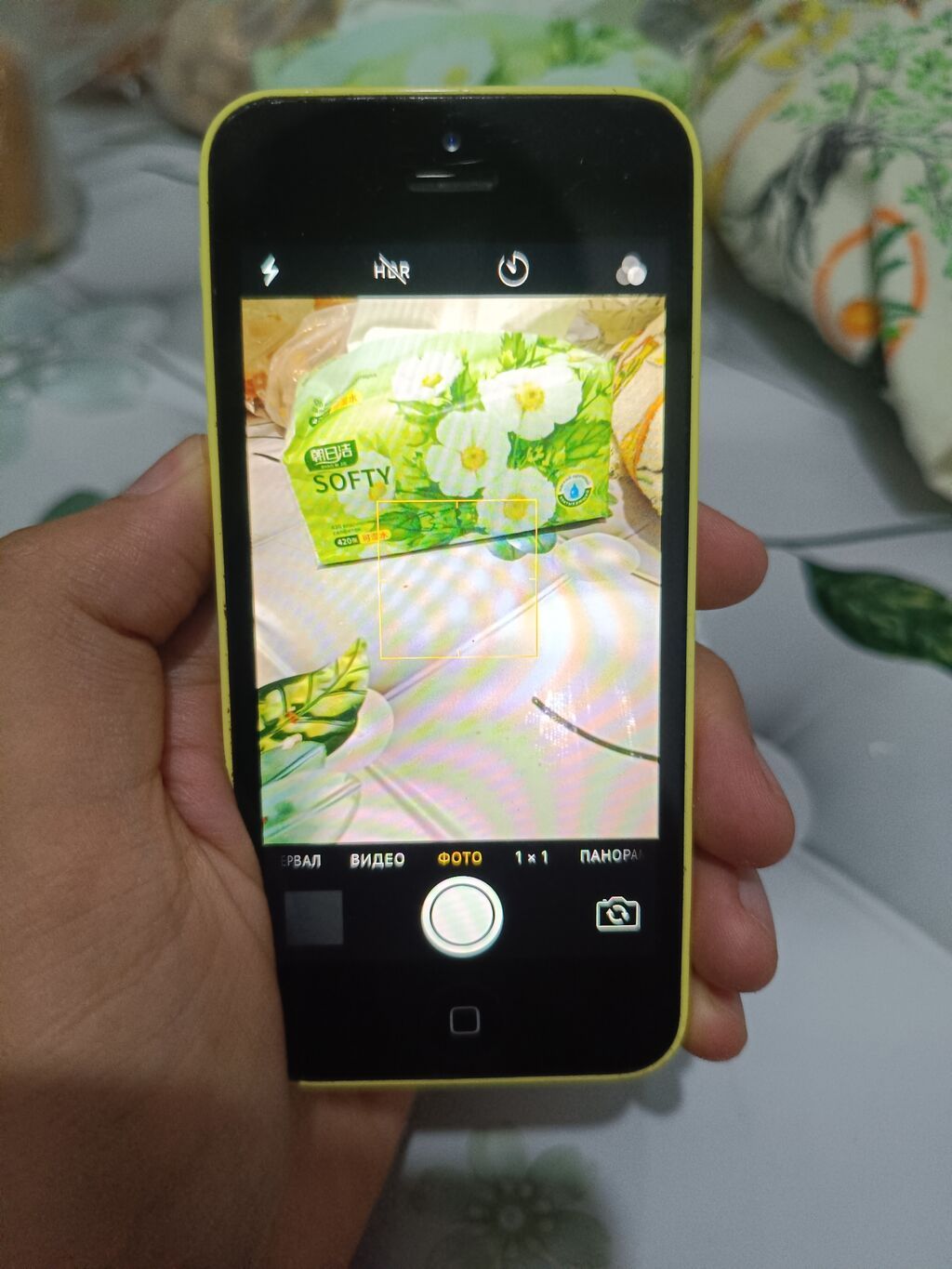 IPhone 5c, Б/у, 32 ГБ, Желтый, Зарядное устройство, 100 %: фото 4