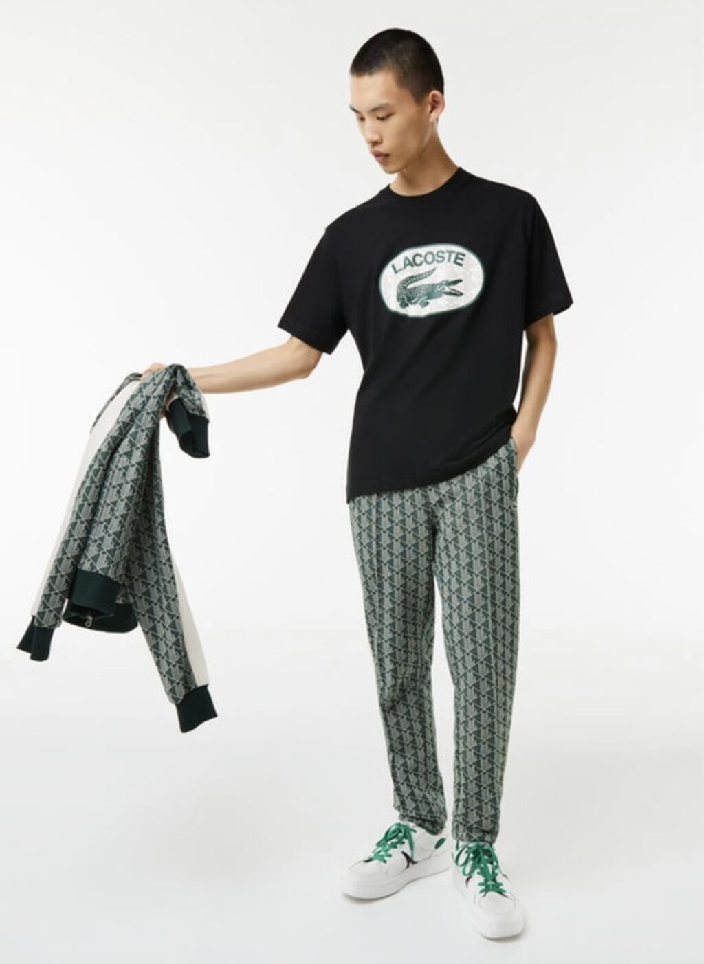 Мужская футболка, 2XL, Lacoste, Новый, цвет - Черный, Самовывоз — фото 1