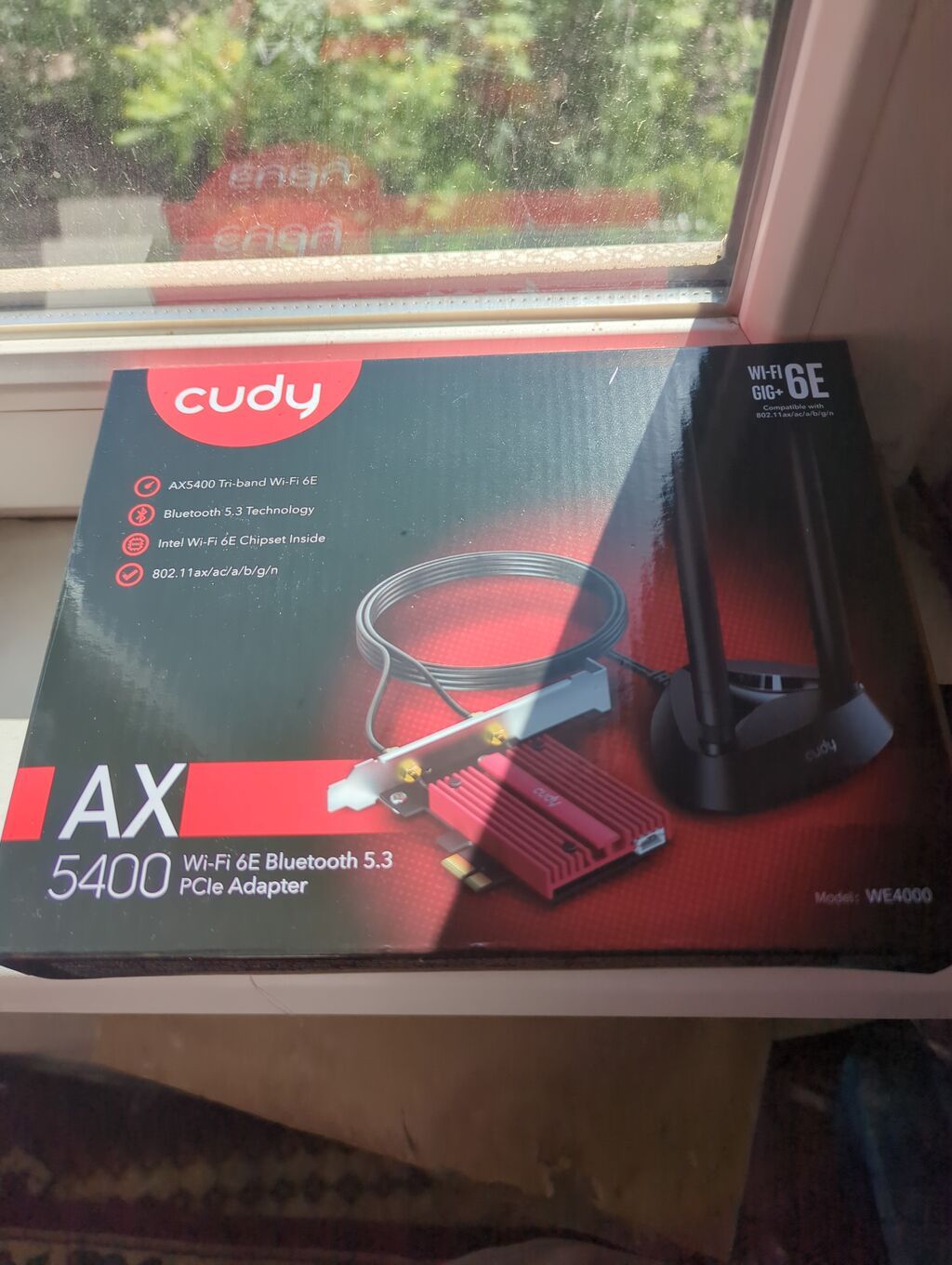 Адаптер Cudy AX5400 Wi-Fi 6E чип ax210ngw Bluetooth 5.3 PCIe. Есть