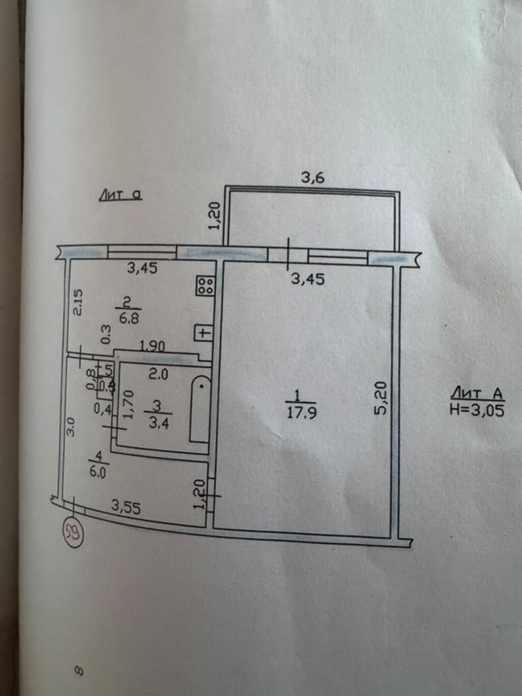 1 комната, 39 м², Кок-Жар мкр 105 серия, 3 этаж, Косметический ремонт: фото 6