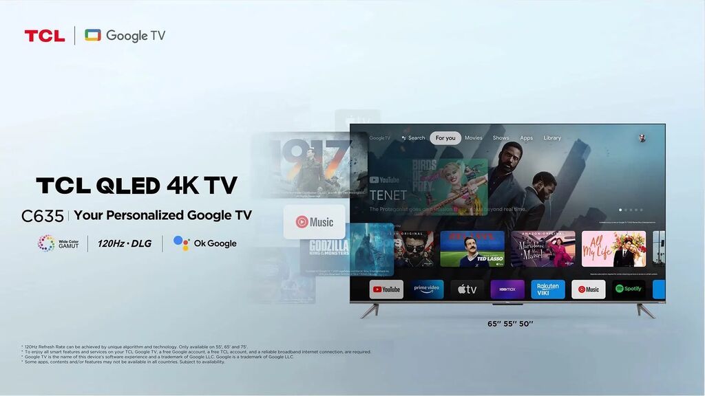 Телевизор TCL QLED 4K TV · 120 Гц DLG по складскими ценами все: фото 5