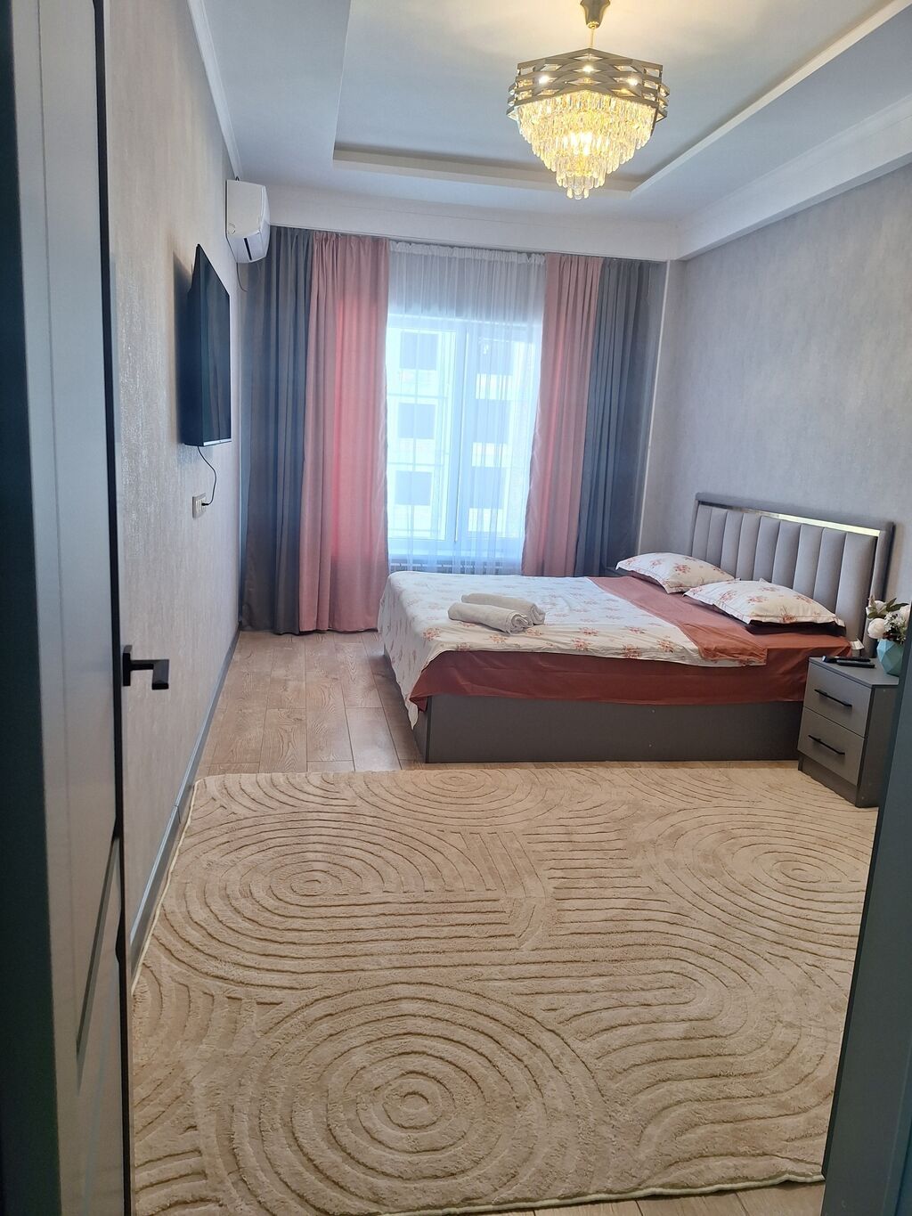 1 комната, Асанбай мкр, Интернет, Wi-Fi, Душевая кабина, Постельное белье, фото 4