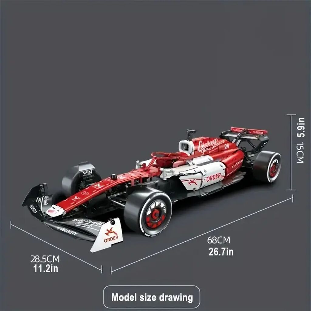 Конструктор Mersedes AMG F1 в масштабе 1:8 С освещением 3400: фото 5