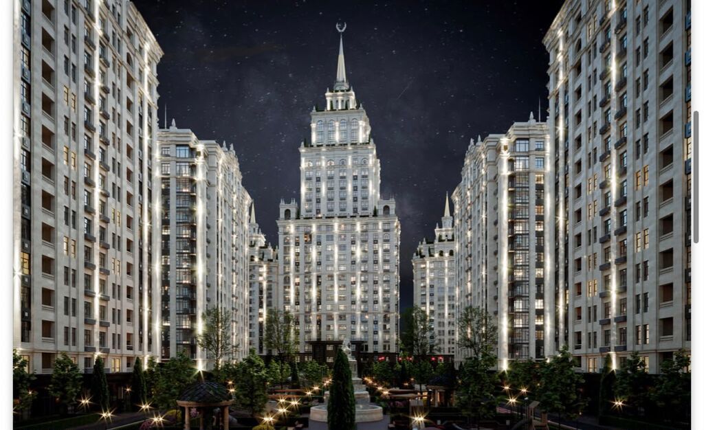 3 комнаты, 109 м², Асанбай мкр Элитка, 13 этаж, ПСО (под самоотделку): фото 2
