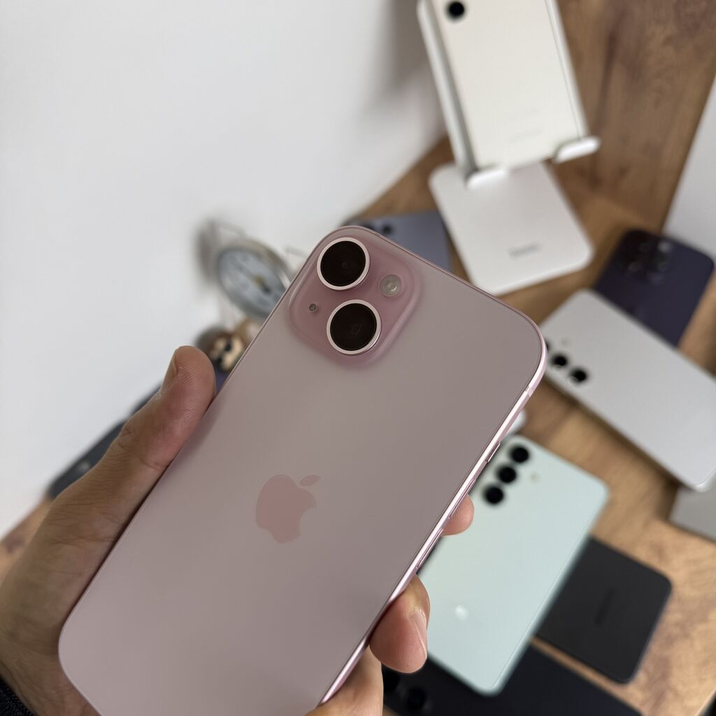 IPhone 15, Б/у, 512 ГБ, Розовый, Защитное стекло, Чехол, Кабель, 93 %: фото 2