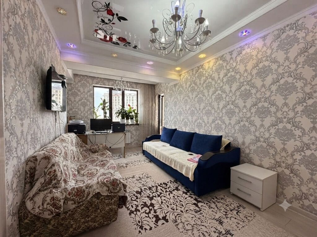 2 комнаты, 54 м², Асанбай мкр Элитка, 8 этаж, Свежий ремонт: фото 2