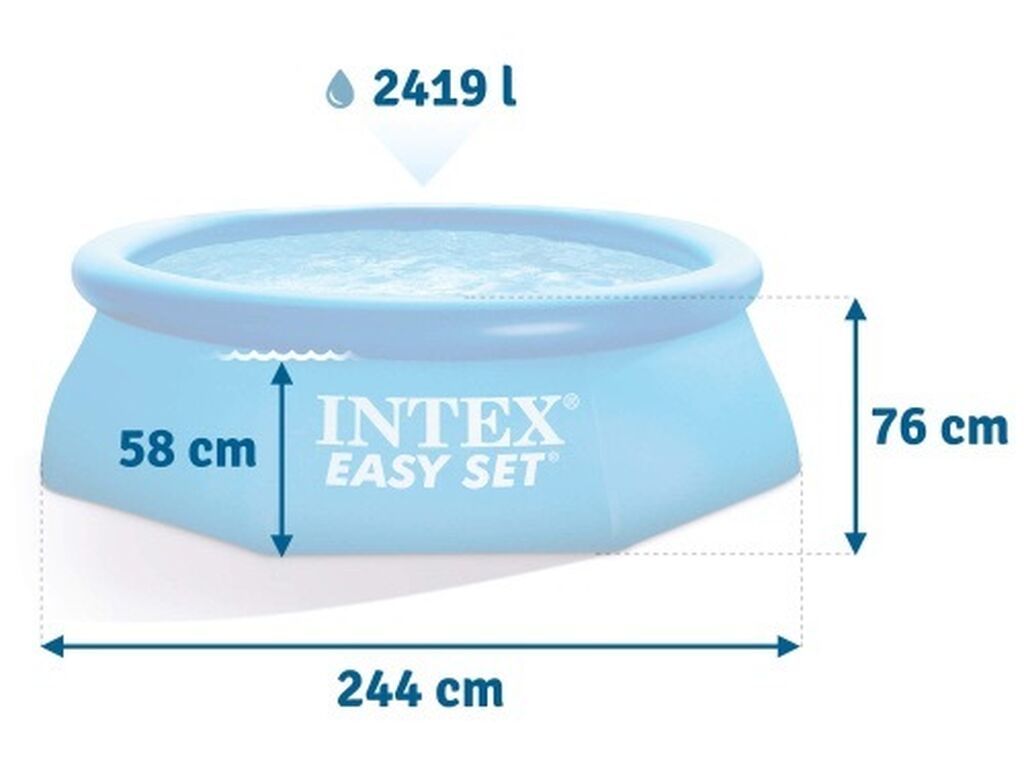 Бассейн надувной Intex Easy Set 244х76 см (28110). Бассейны серии: фото 4