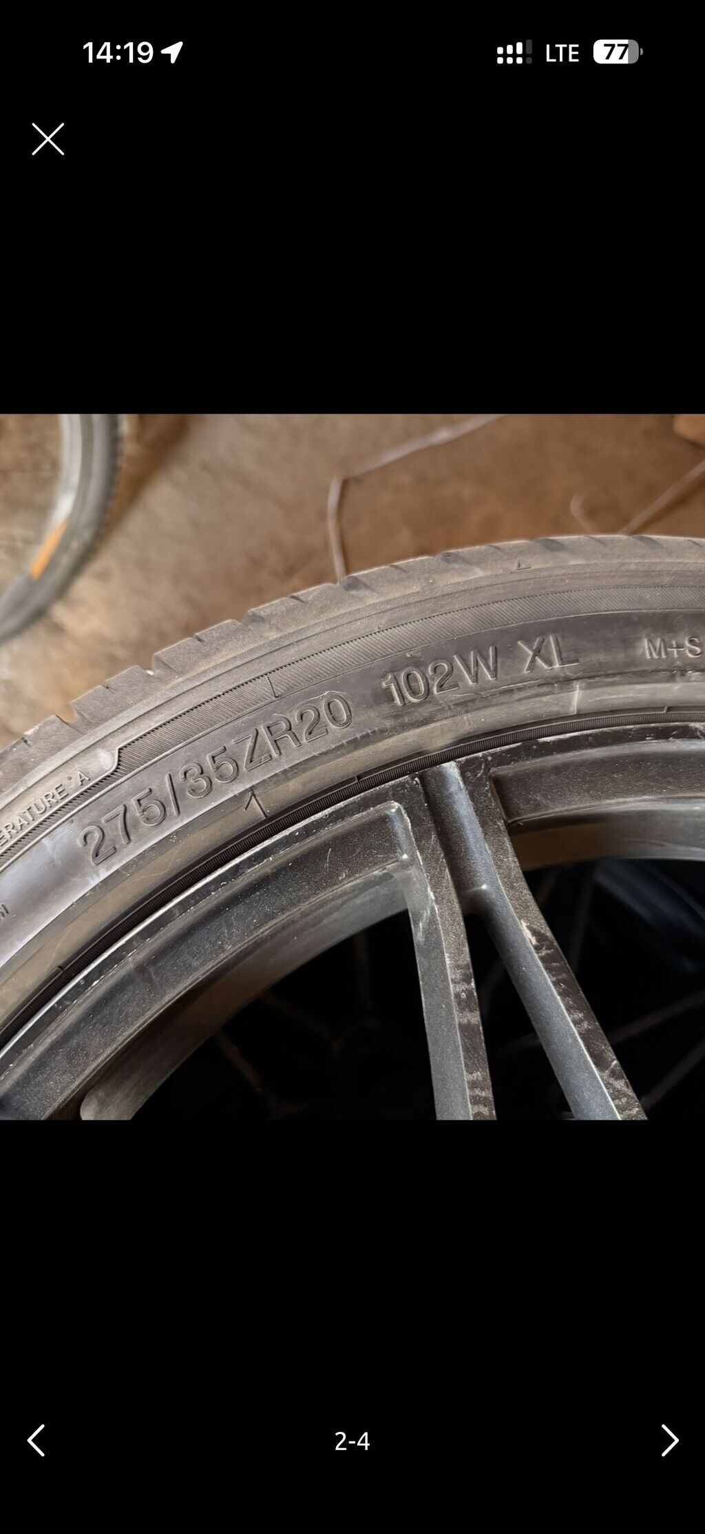 Колеса в сборе 275 / 40 / R 20, Лето, Б/у, Комплект, Легковые, Литые, отверстий - 5: фото 4