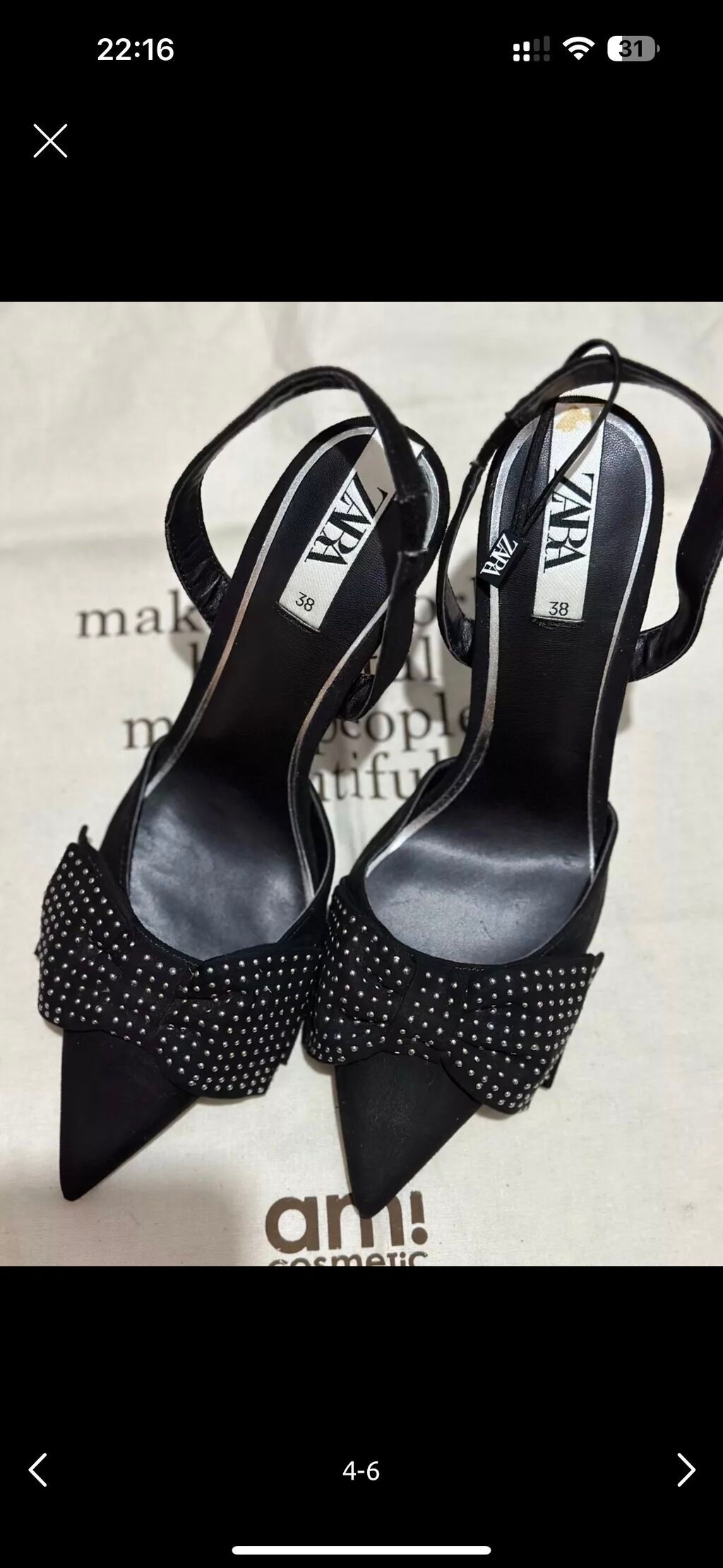 Туфли, 37.5, 38, Zara, Новый, цвет - Черный, Самовывоз, Платная доставка: фото 7