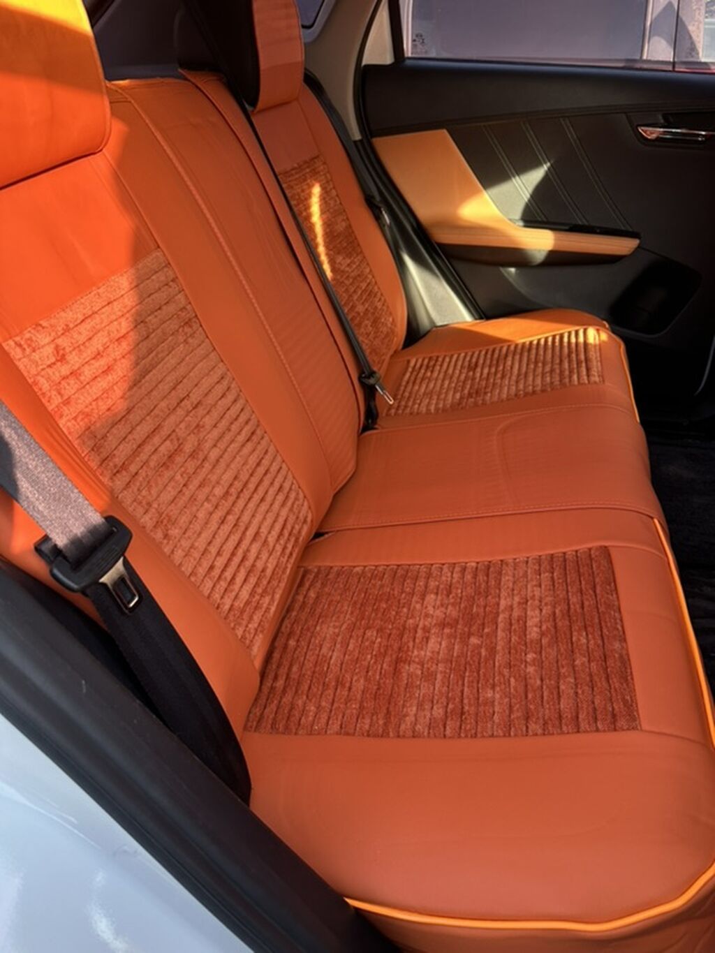 Чехлы Экокожа, С подушкой, цвет - Оранжевый, Kia, Новый: фото 3
