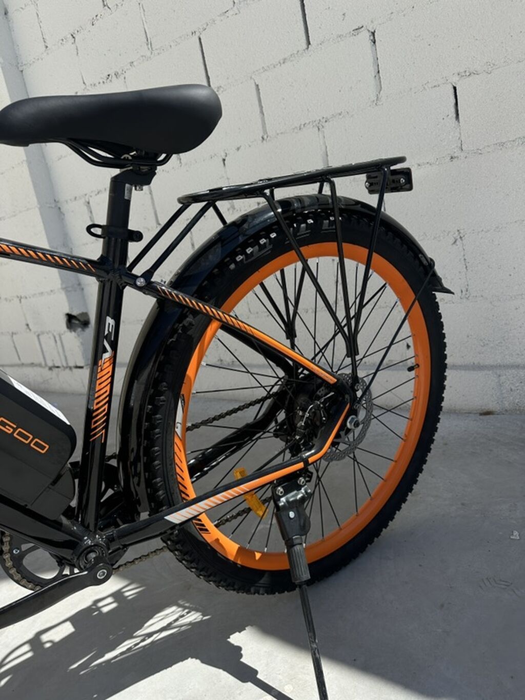 Электровелосипед KUGOO (чёрно-оранжевый) - Полновесный e-bike с: фото 4
