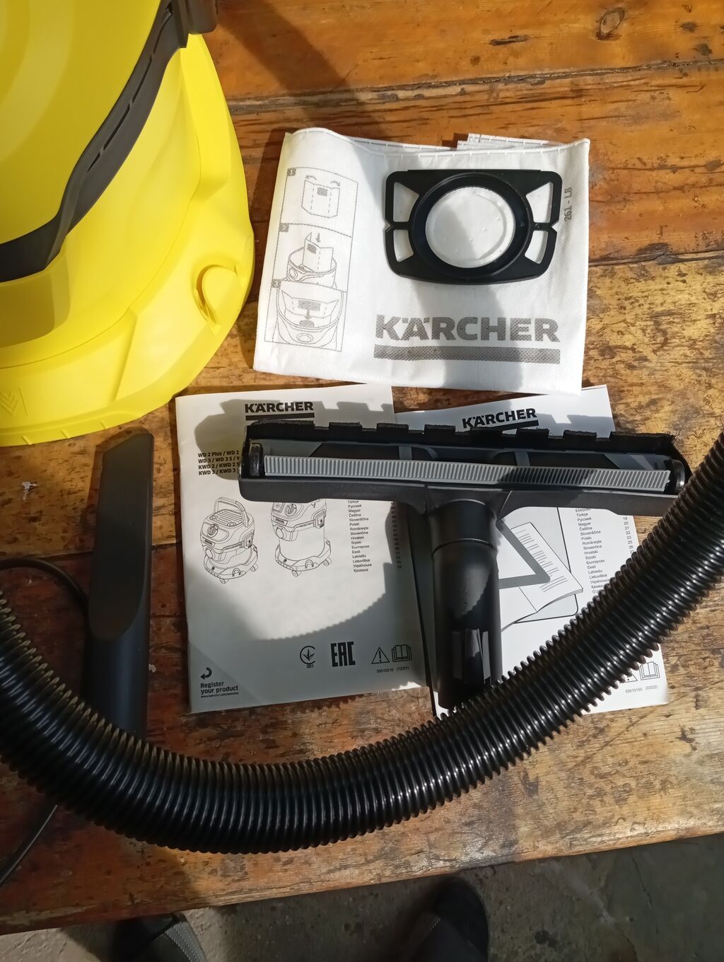 Пылесос karcher wd 2 pluse 12 литров хозяйственный бытовой 1000 ватт: фото 2