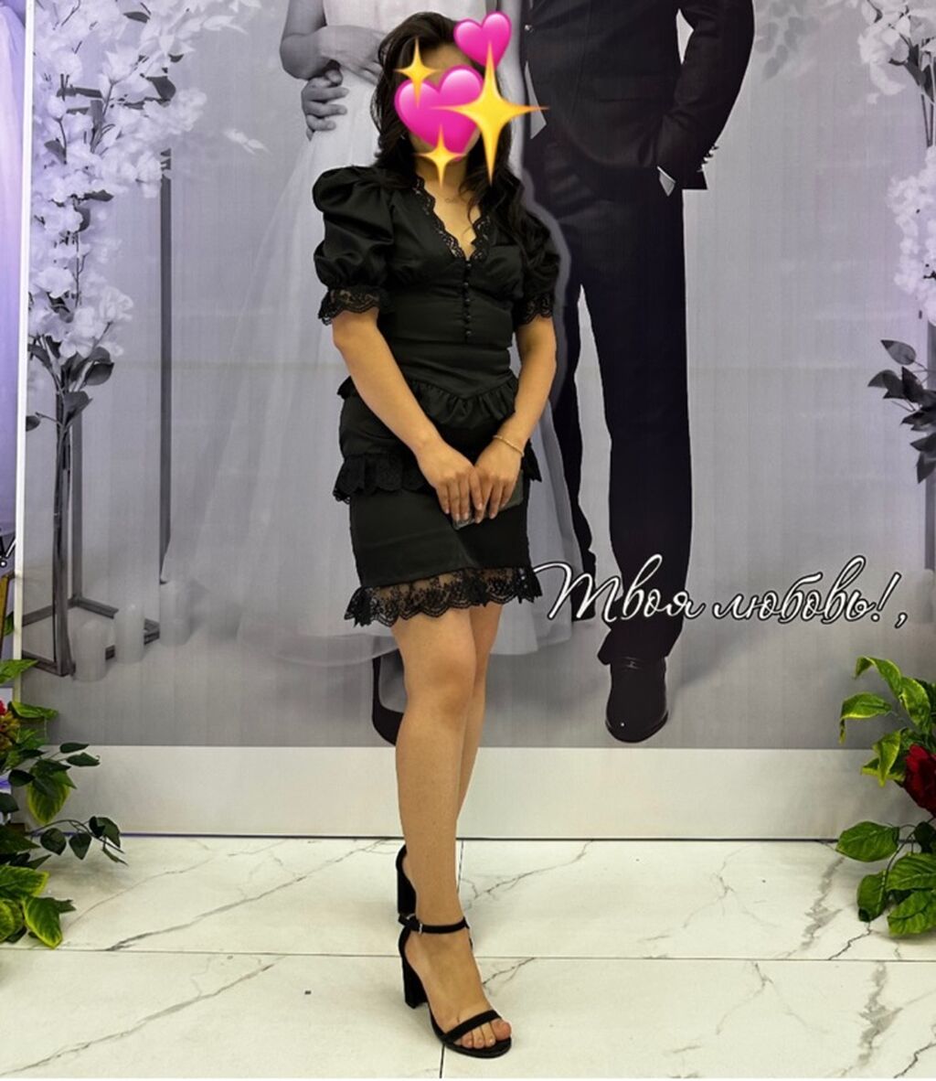 Платье мини ANGE dress «Сандра», черное. - Фасон: приталенное мини с: фото 3