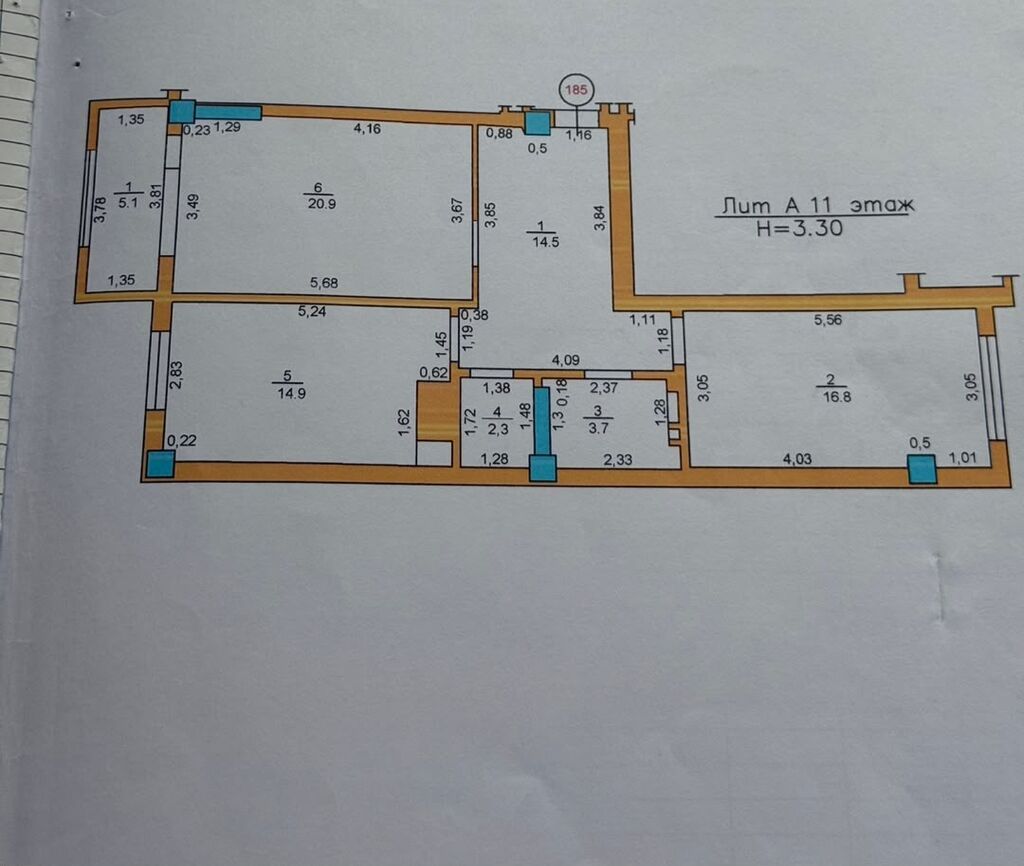2 комнаты, 78 м², Элитка, 11 этаж, Евроремонт: фото 2