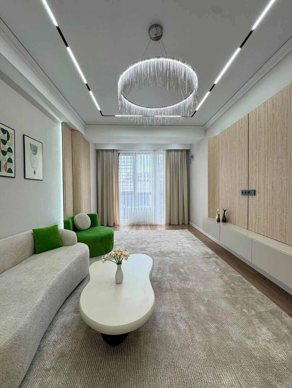3 комнаты, 77 м², Асанбай мкр 11 этаж, Дизайнерский ремонт: фото 2