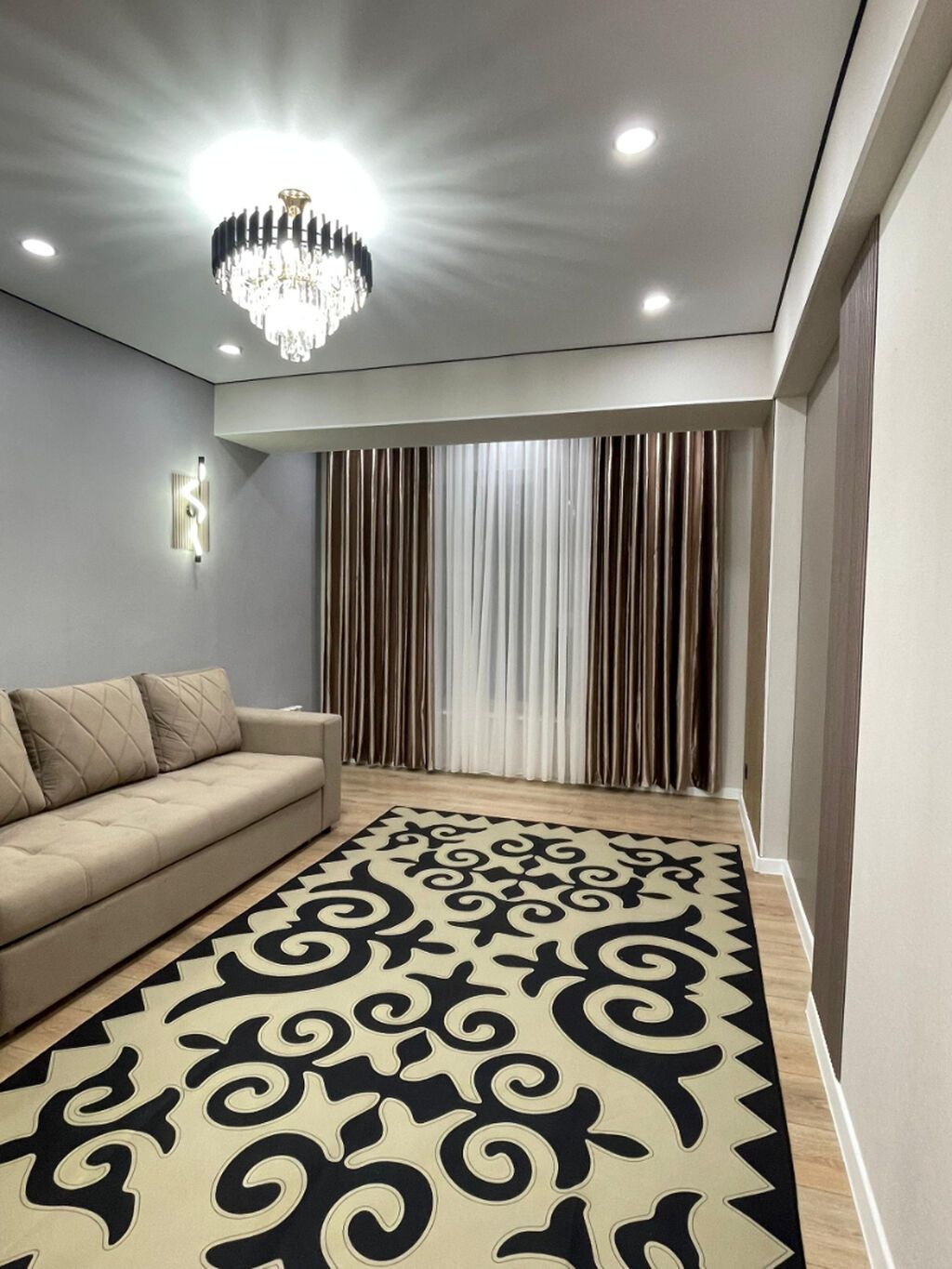 2 комнаты, 47 м², Тунгуч мкр Элитка, 5 этаж, Дизайнерский ремонт: фото 4