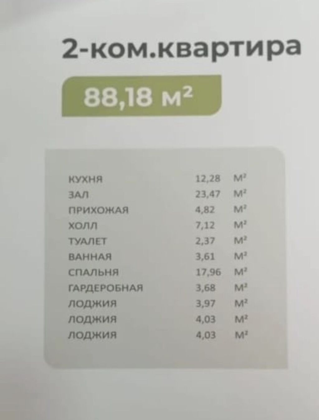 Продаётся просторная 2-комнатная квартира 88 м² с возможностью: фото 2