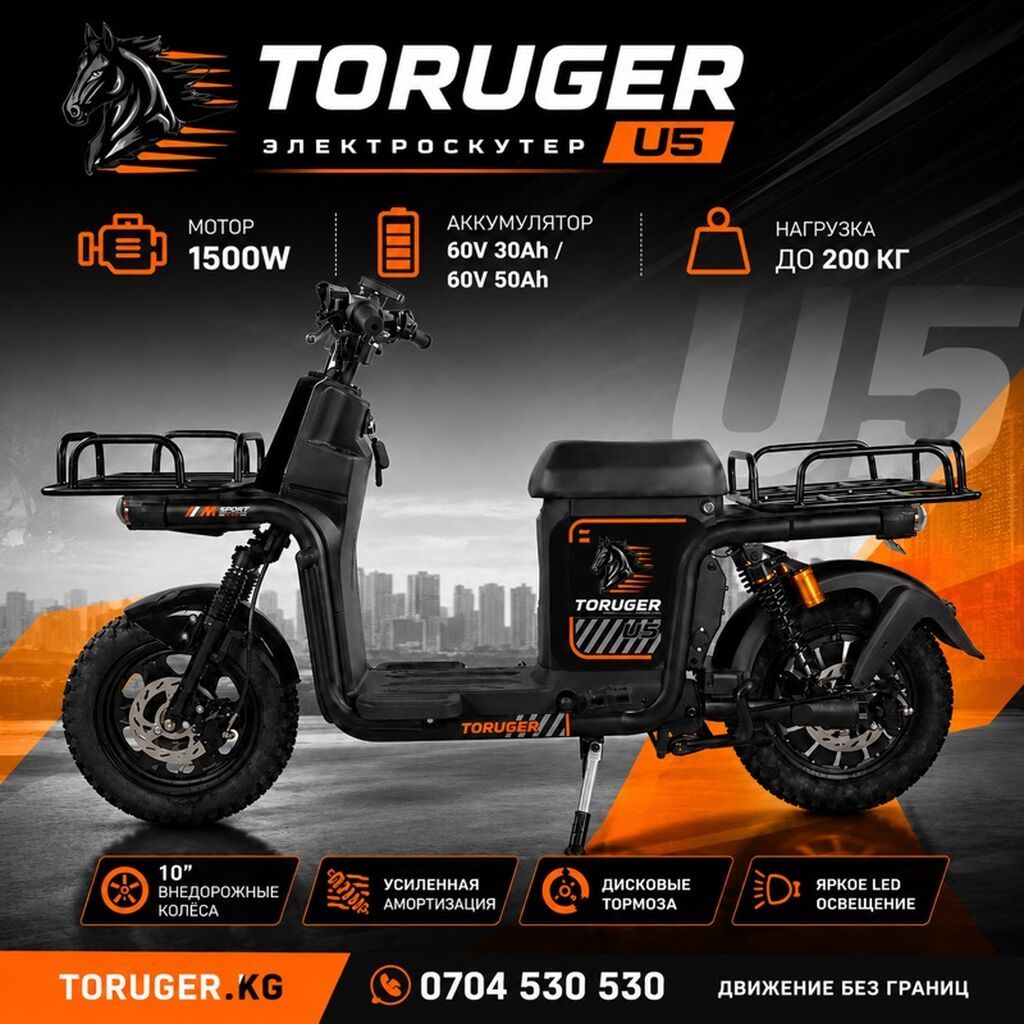 Электроскутеры TORUGER — мощные и проходимые модели для города и: фото 5