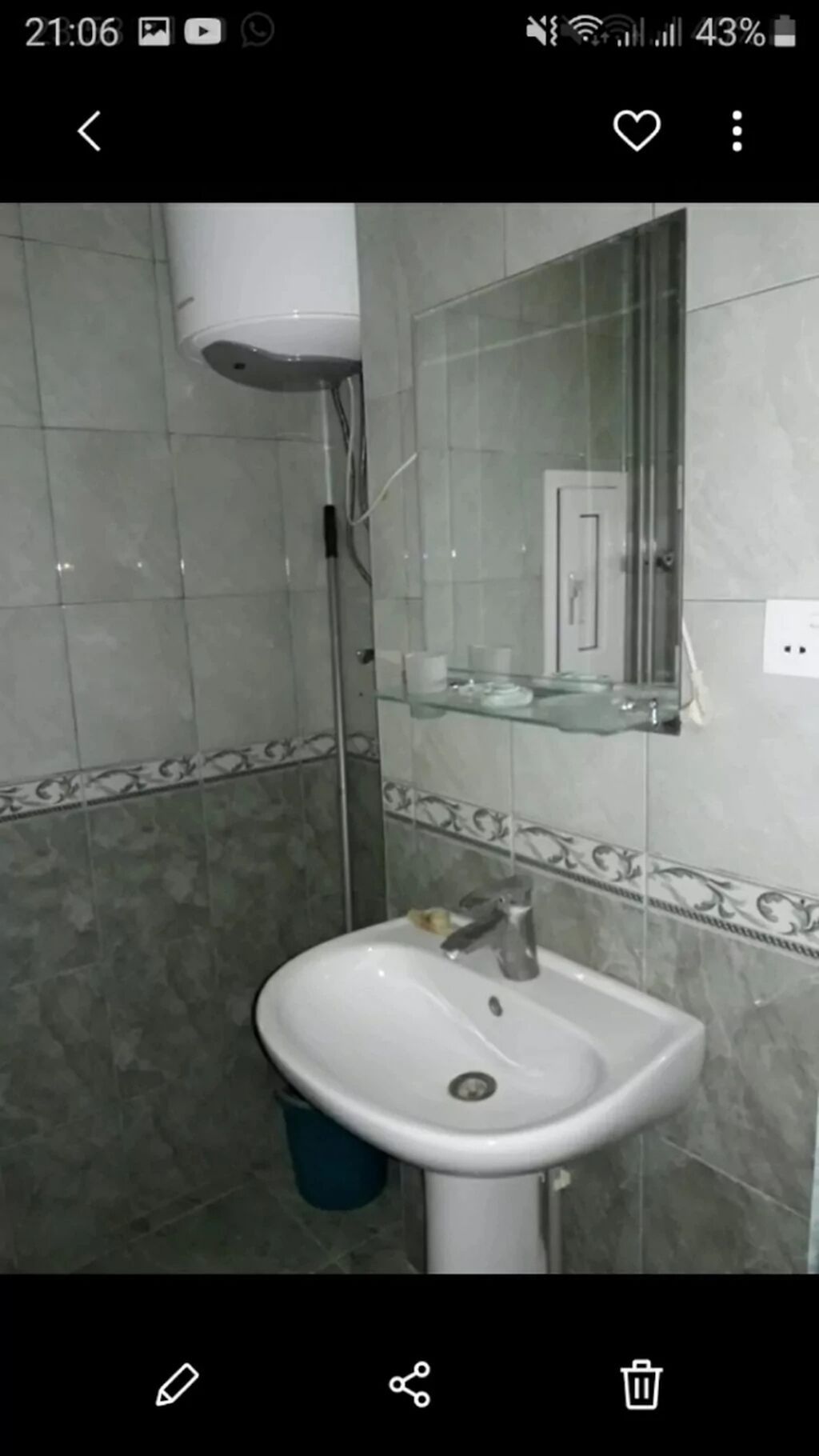 Həzi Aslanovda 1 otaqlı mənzil kirayə verilir, 46 m², 400 AZN/ay, şəkil 5 / 8