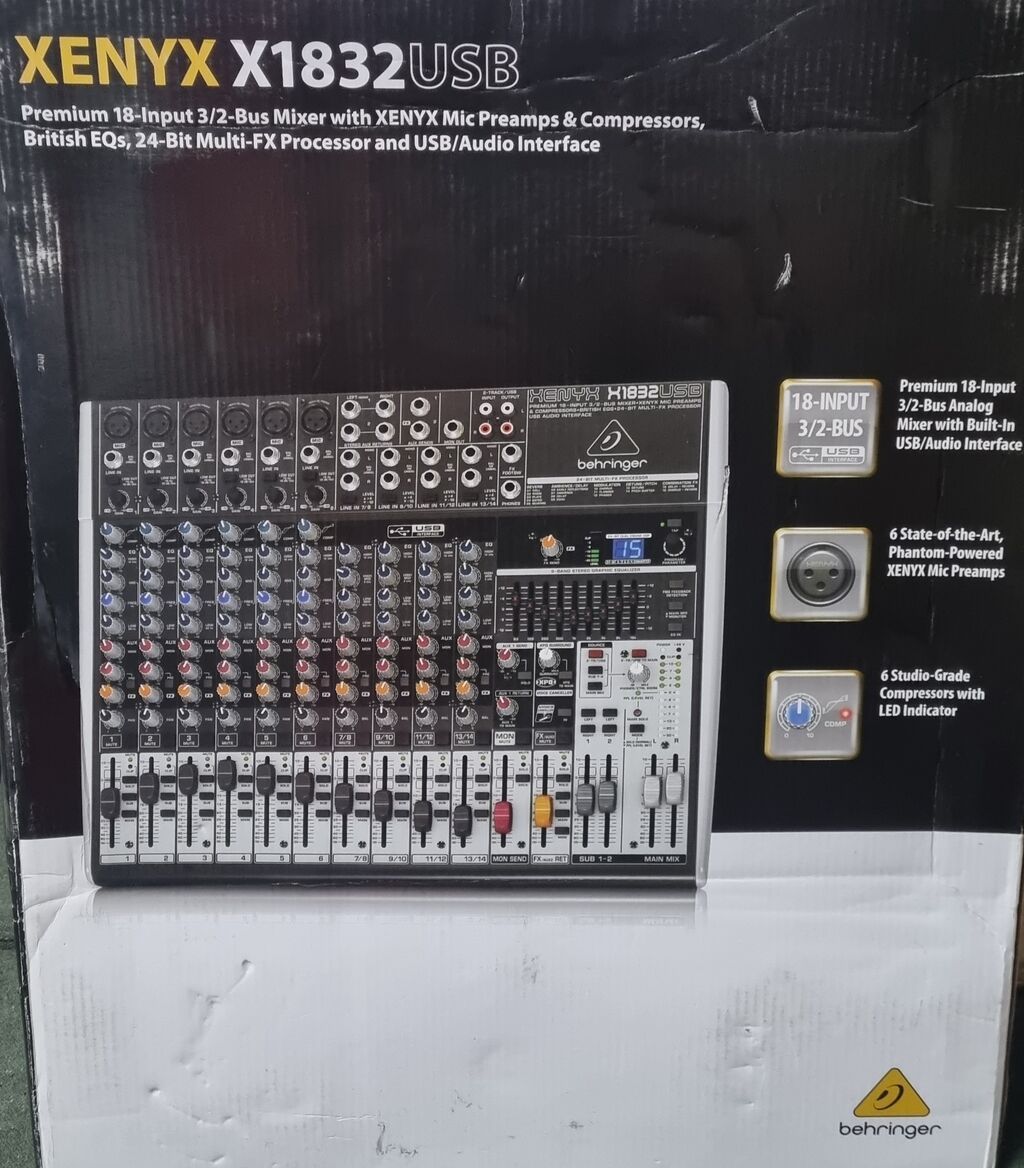 Микшерский пульт Беринжер XENYX X1832 USB: 450 USD Микшерные пульты ...