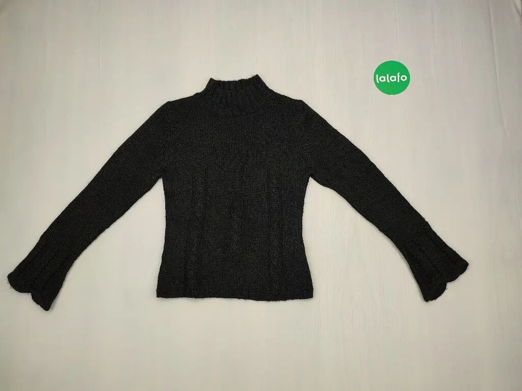 Bluzki: Sweter, S (EU 36), wzór - Jednolity kolor, kolor - Czarny — 1
