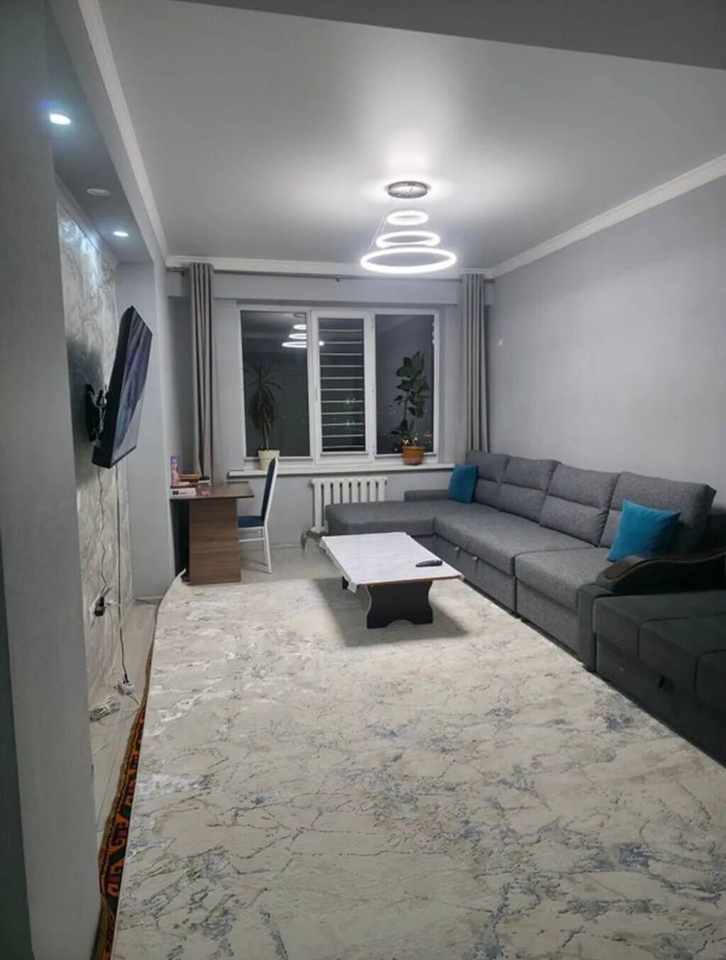 2 комнаты, 52 м², Джал мкр (в т.ч. Верхний, Нижний, Средний) Элитка, 13 этаж, Евроремонт: фото 1