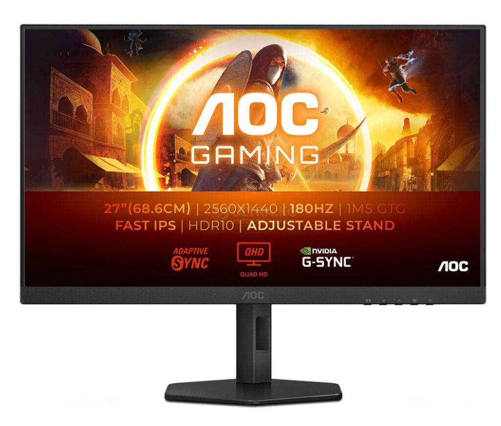 Монитор LCD 27" AOC Q27G4XF, FAST IPS, Black, 2560x1440,300cd/m2