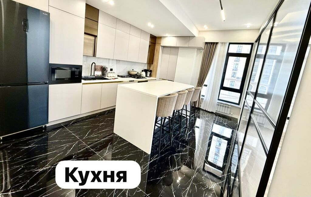 4 комнаты, Ала-Арча ТРЦ Агентство недвижимости, Без животных, от 6 месяцев, от 1 года, С мебелью полностью: фото 1