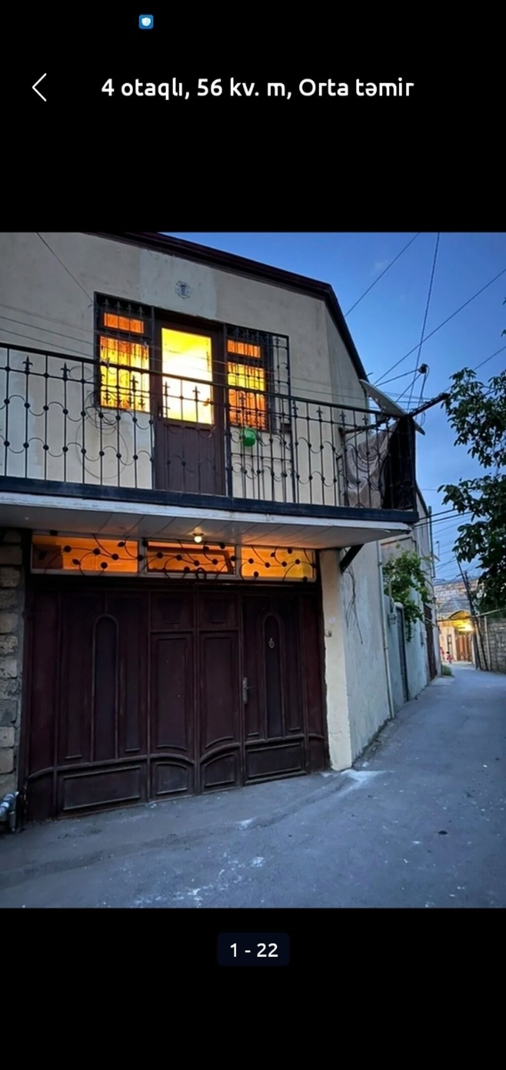 4 otaqlı, 56 kv. m, Orta təmir