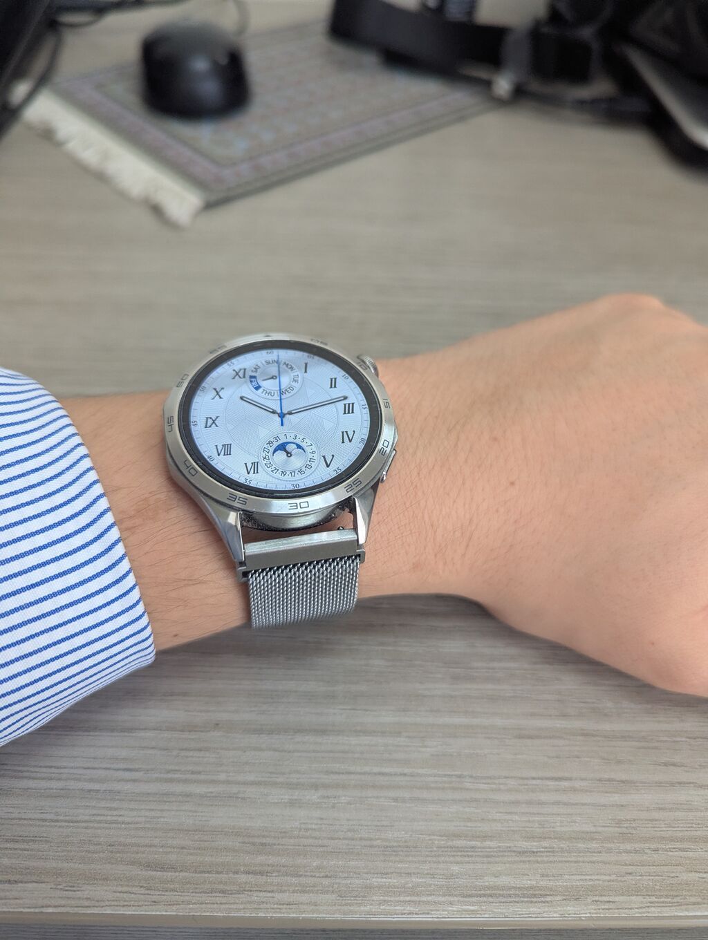 Huawei Watch GT 4 (46mm) Silver — Состояние новых + фирменный кожанный: фото 4