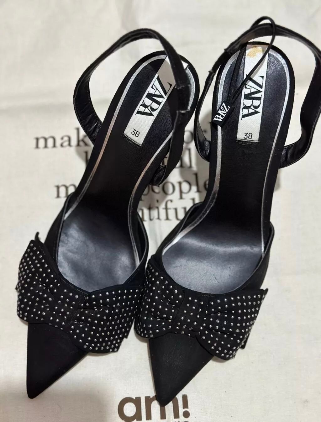 Туфли, 37.5, 38, Zara, Новый, цвет - Черный, Самовывоз, Платная доставка: фото 4