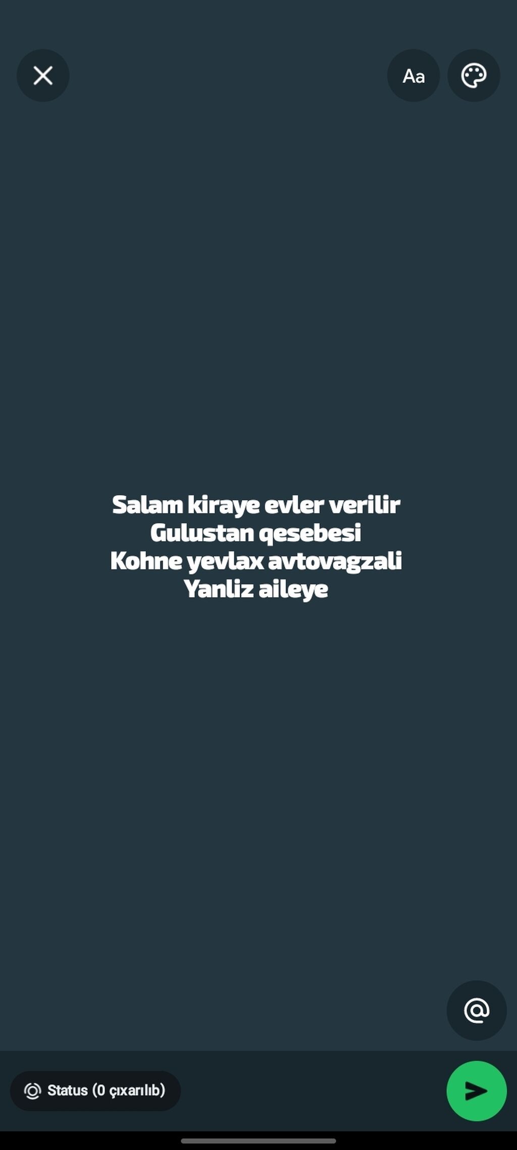 Kirayə evlər təklif olunur. Məkan: Gülüstan qəsəbəsi, köhnə Yevlax