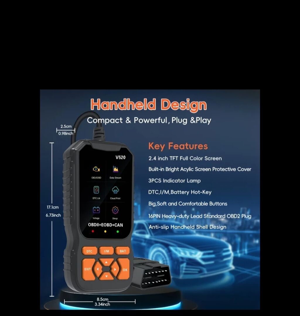 10 языков поддержки - Диагностический сканер OBD2 для автомобилей: фото 2