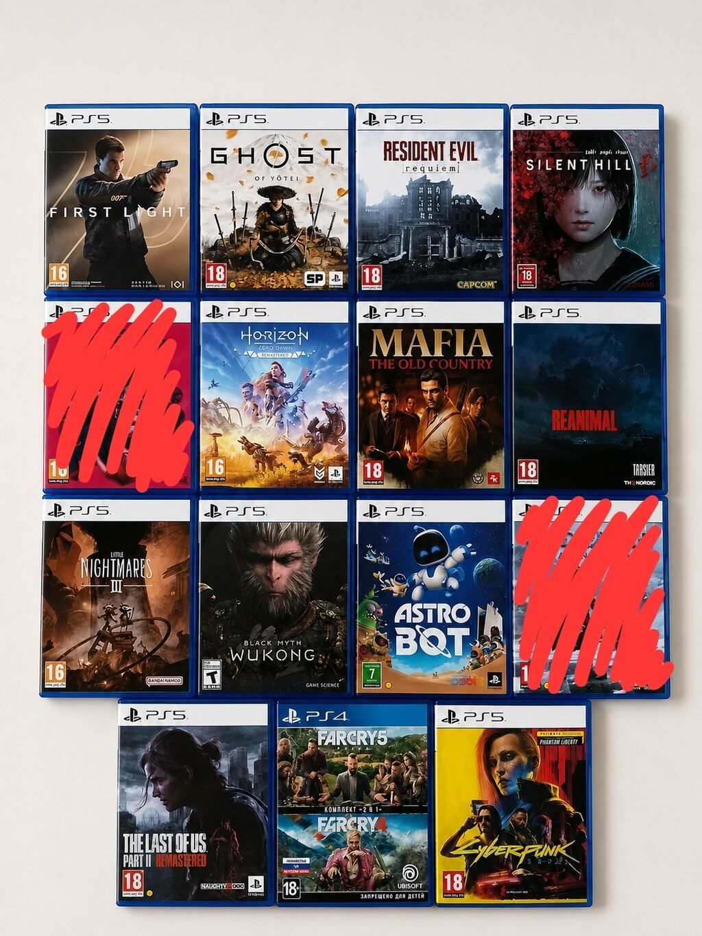 Диски PS5/PS4: - 007 First Light — 4500 - Ghost of Yōtei — 4000 -