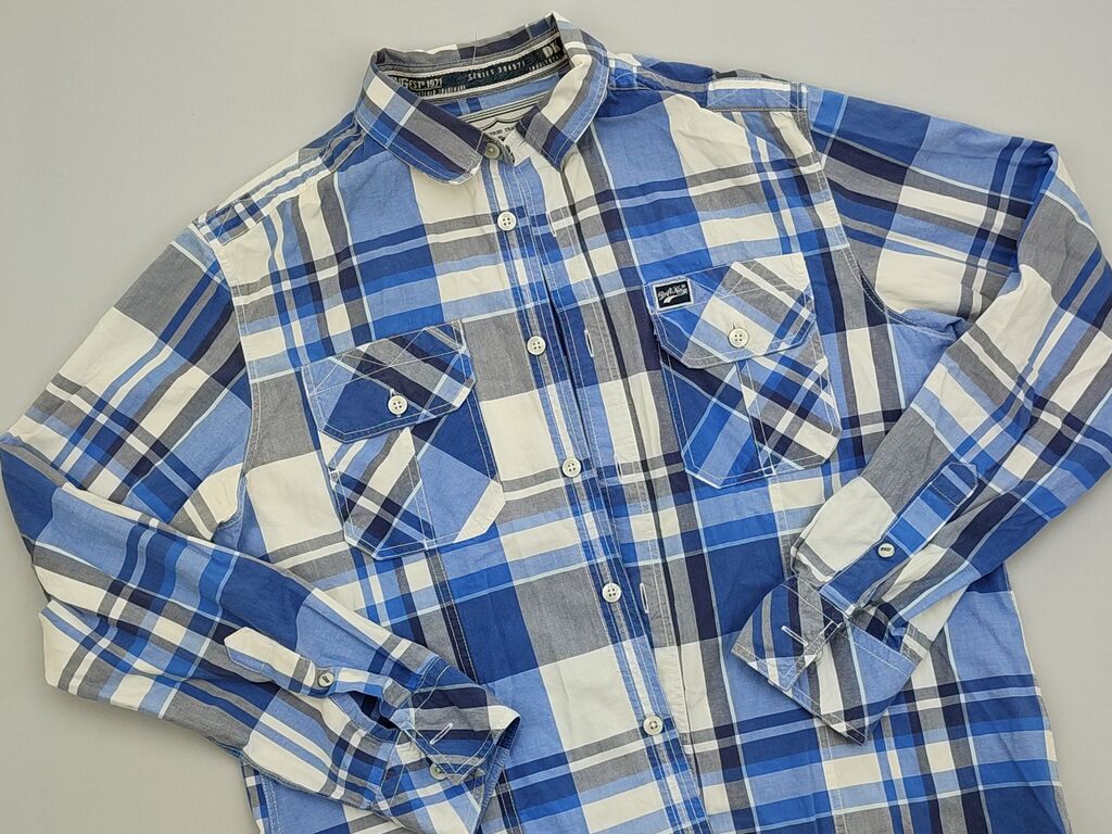 Koszule: Koszulа M (EU 38), stan - Bardzo dobry, wzór - Kratka, kolor - Niebieski — 1