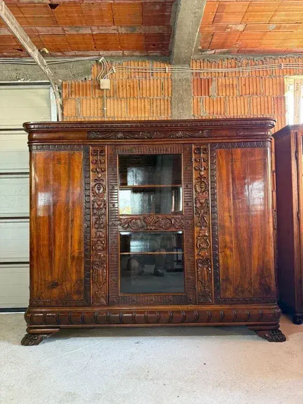 Stilske vitrine: Stara stilska biblioteka / vitrina kabinet - ODLIČNO STANJE - MOGUĆ