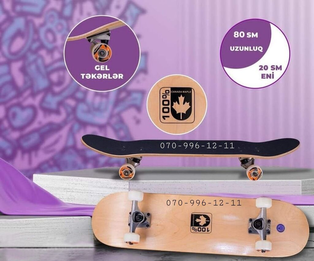 Skeyt Kanada, Skateboard Kaykay Professional Skateboard 69 AZN