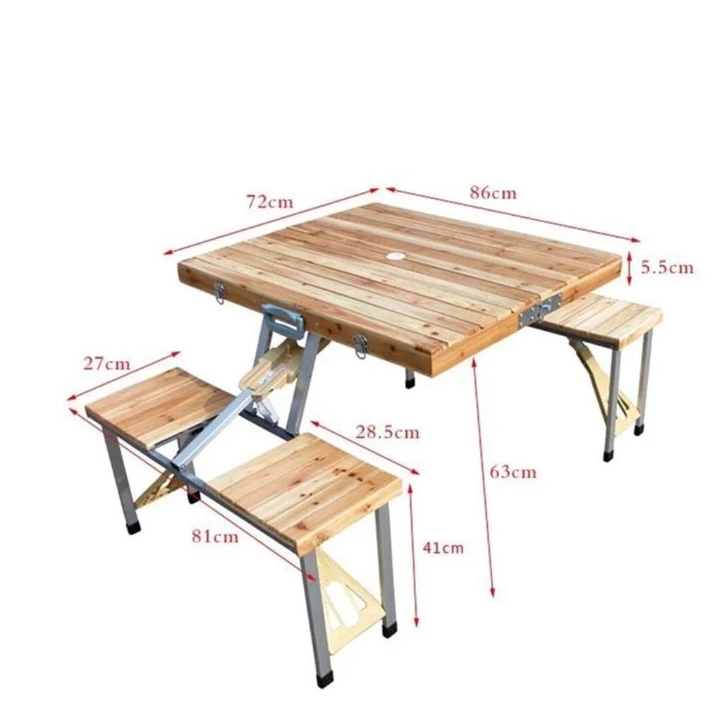 деревянный раскладной стол для пикника