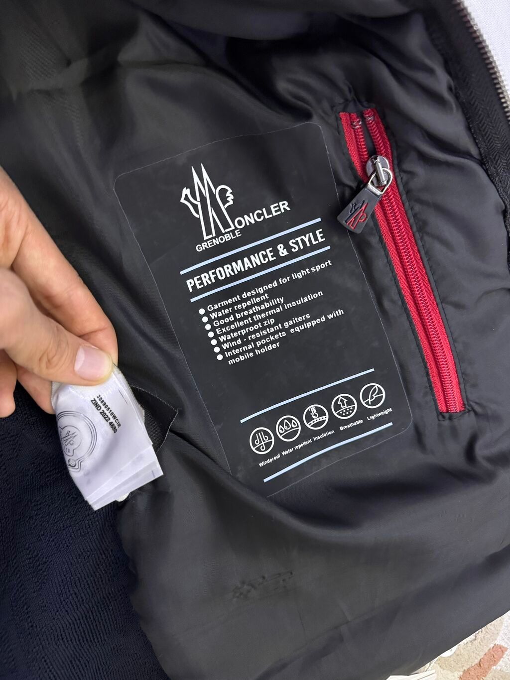 Мужская куртка, XL, 2XL, Moncler, Новый, цвет - Синий, Самовывоз: фото 3