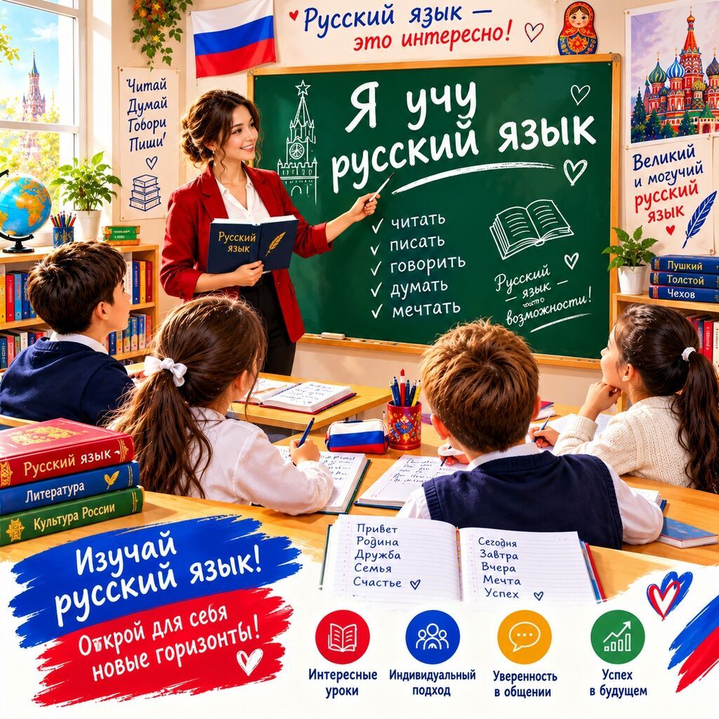 Курсы русского языка, Онлайн, Для кыргызоязычных