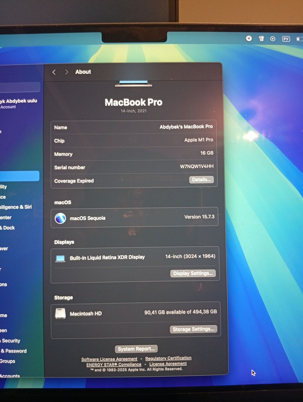 MacBook Pro 14" (2021) - Чип: Apple M1 Pro - ОЗУ: 16 ГБ - — фото 4