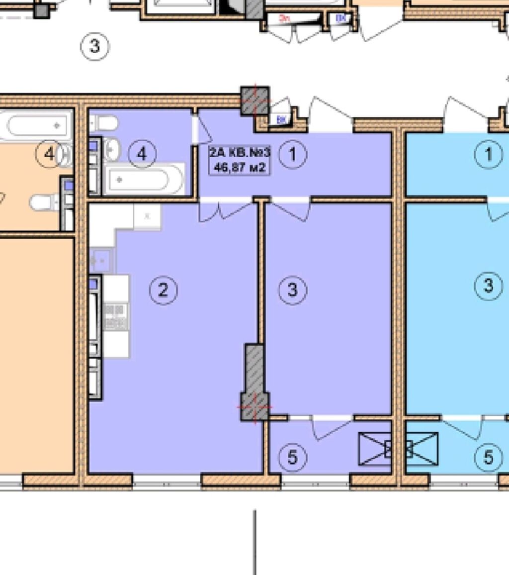 2 комнаты, 47 м², Асанбай мкр Элитка, 6 этаж, Евроремонт: фото 4