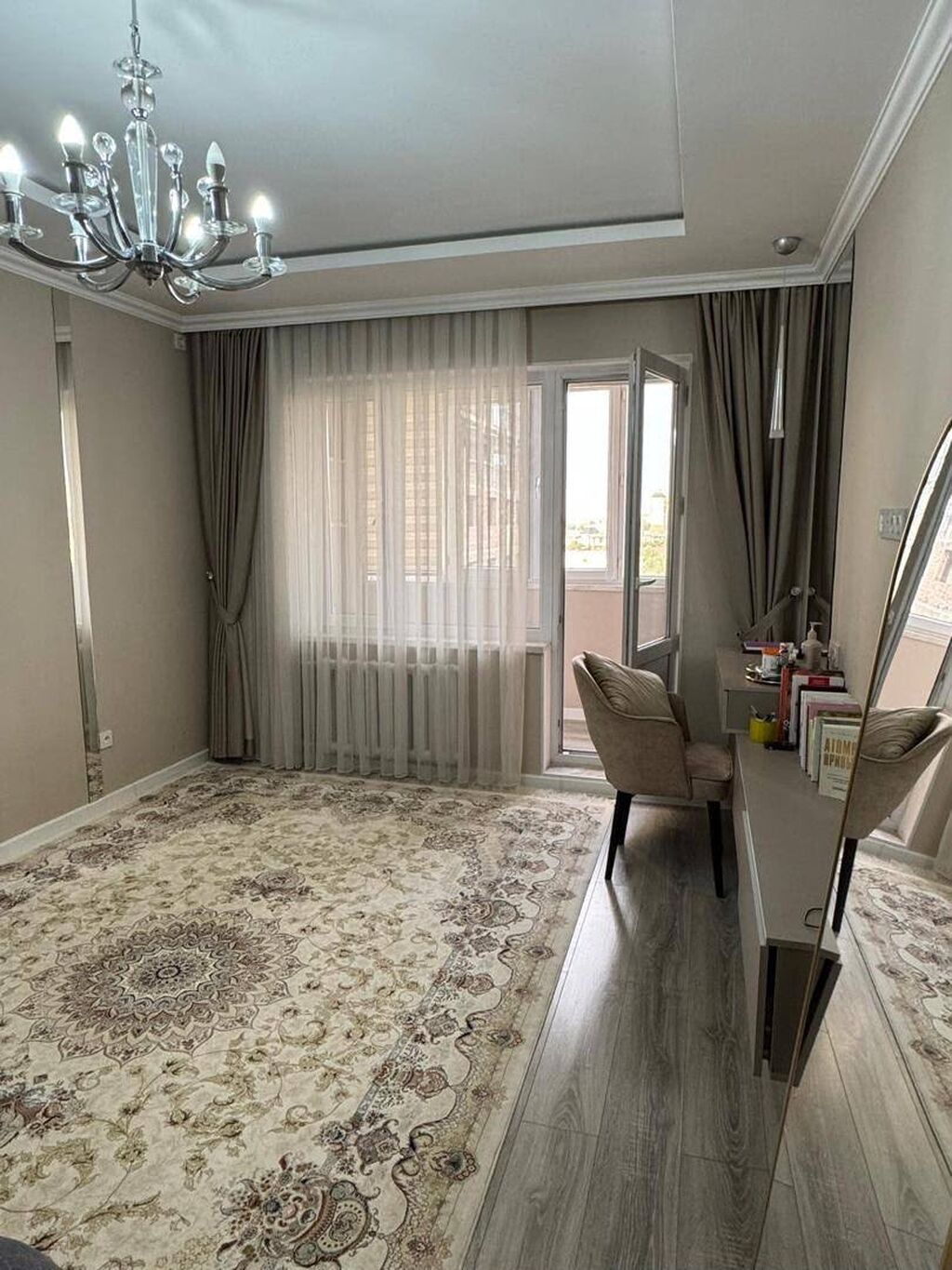 2 комнаты, 100 м², Джал мкр (в т.ч. Верхний, Нижний, Средний) 106 серия улучшенная, 7 этаж, Евроремонт: фото 2