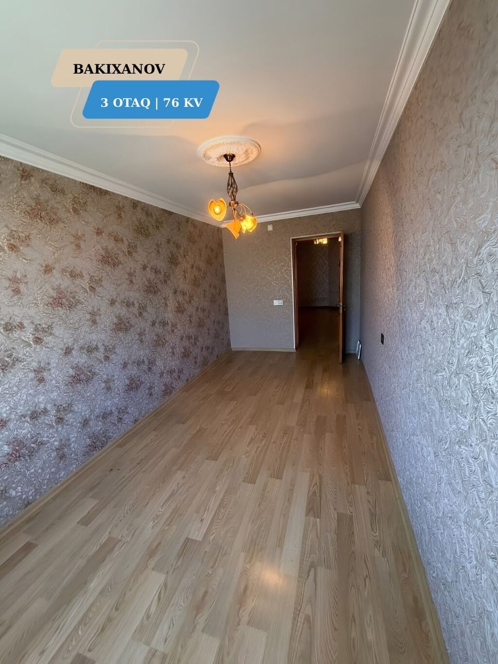📍 Bakixanov qəsəbəsi, Razin stansiyasına yaxın 🔹 Sahə: 76 m² 🔹 Otaq