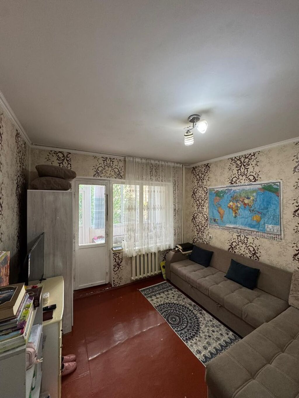 3 комнаты, 60 м², Ошский мкр., 105 серия, 1 этаж, Косметический ремонт: фото 6