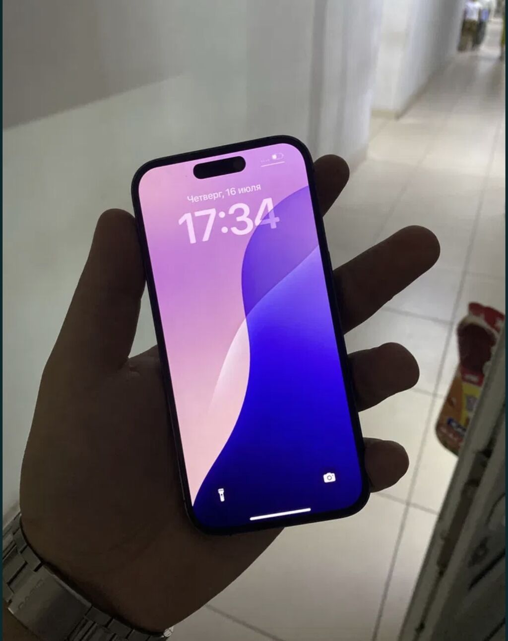 IPhone 14 Pro, Б/у, 128 ГБ, Blue Titanium, Зарядное устройство, Чехол, 78 %: фото 2