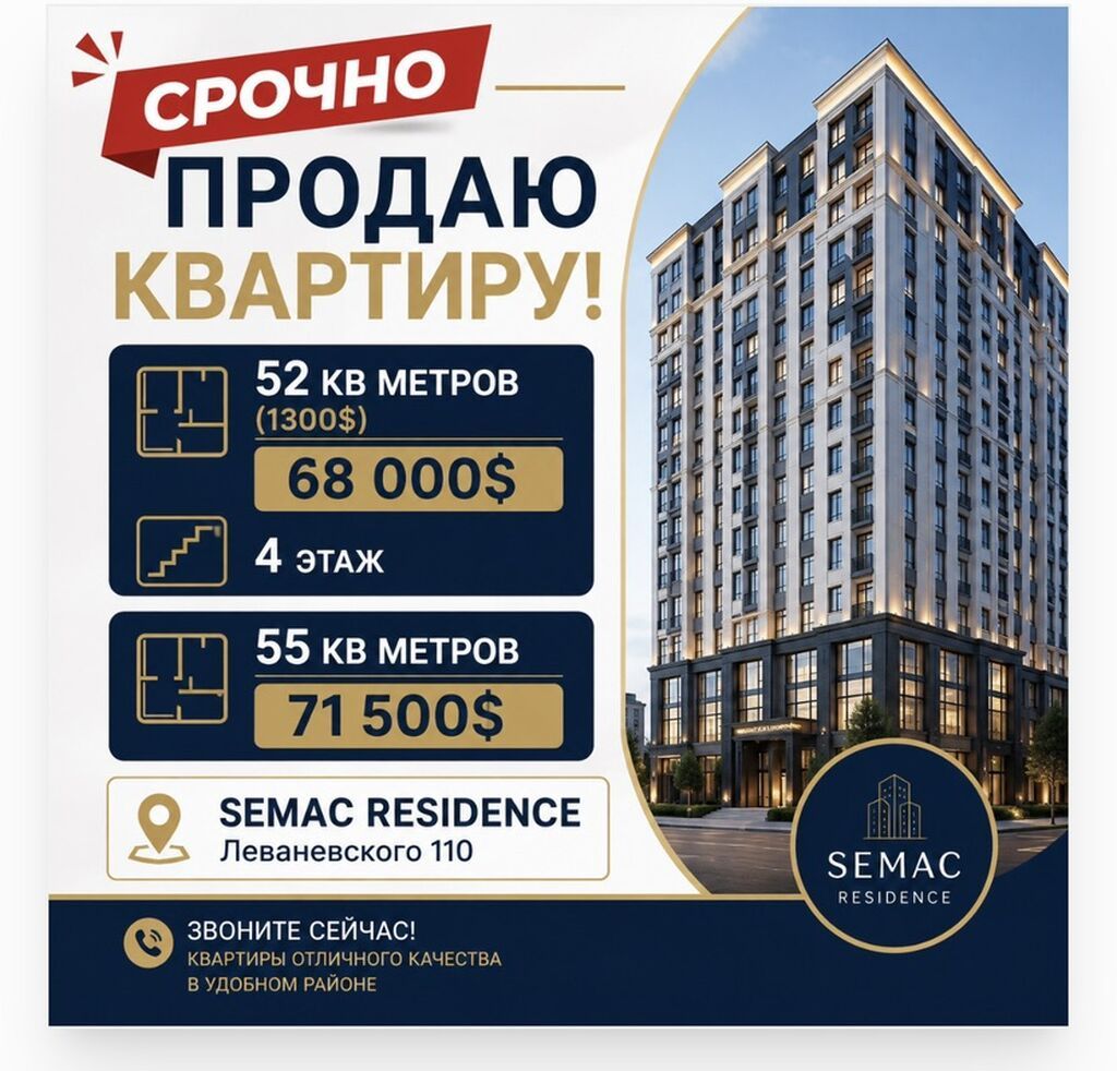 2 комнаты, 52 м², Элитка, 4 этаж, ПСО (под самоотделку)