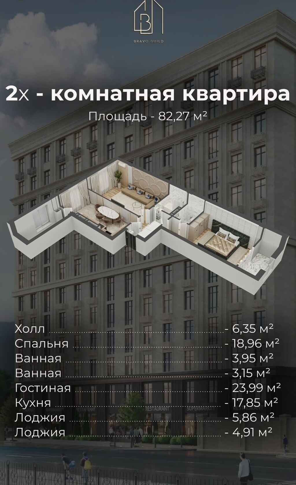ПРЕМИУМ-КЛАСС В ЦЕНТРЕ БИШКЕКА ОТ $1300/М² ЖК «Премьера Плюс: фото 2