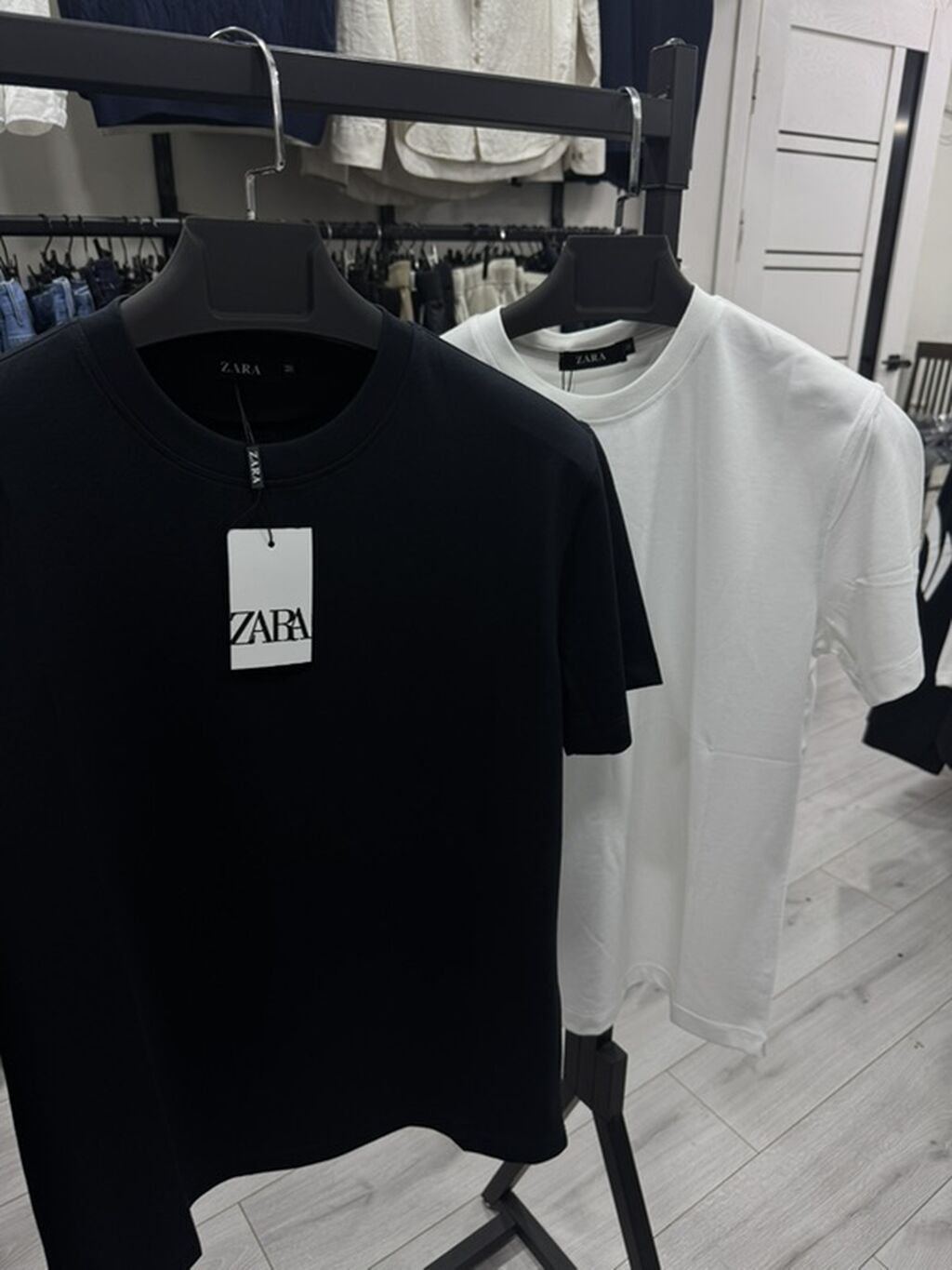 Мужская футболка, M, L, XL, Zara, Новый, цвет - Белый, Самовывоз: фото 1